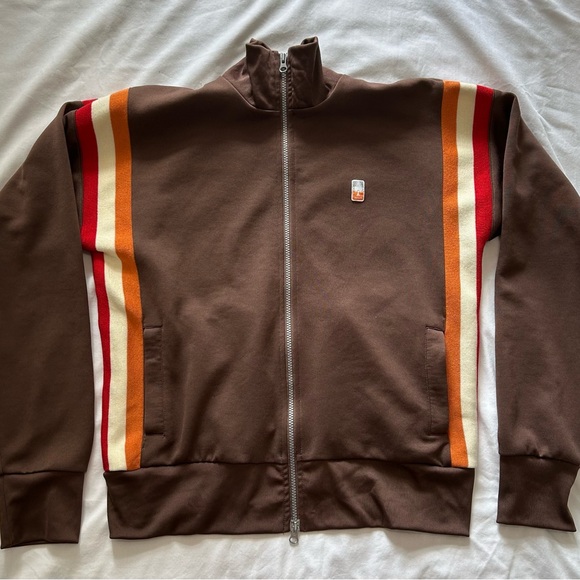 Brown Track Jacket with Stripes - Picture 1 of 5